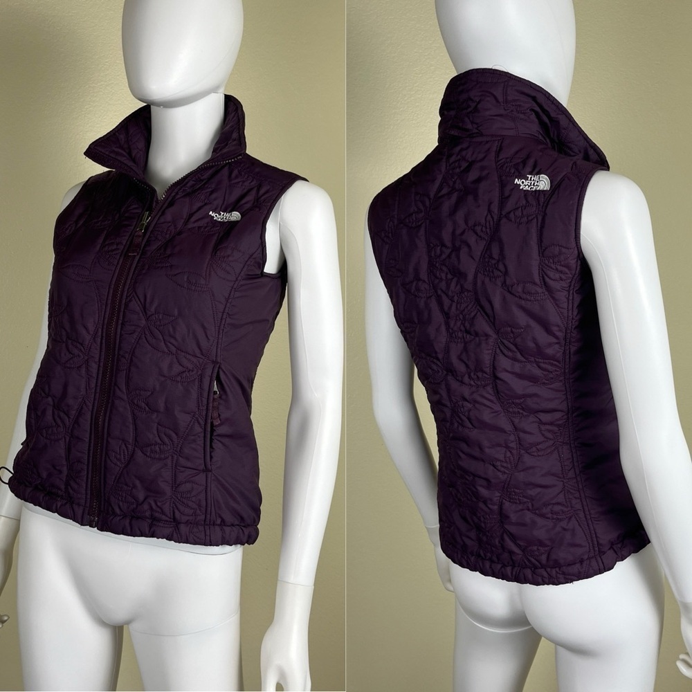 The North Face Women’s Size XS Purple Floral Embroidered Down Puffer Vest Jacket